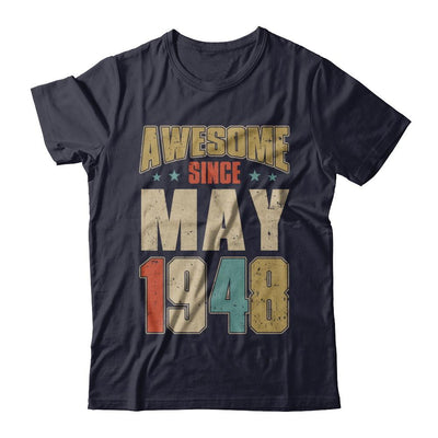 Vintage Retro Awesome Since May 1948 73th Birthday-T-Shirt & Hoodie-Premium T-Shirt-Midnight Navy