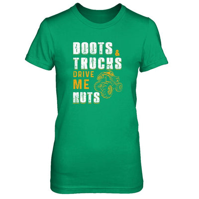 Boots And Trucks Drive Me Nuts-T-Shirt & Tank Top-Women's T-Shirt-Irish Green