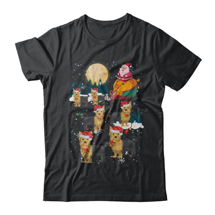 Dog Reindeer Yorkie Christmas Gift-T-Shirt & Sweatshirt-Classic T-Shirt-Black