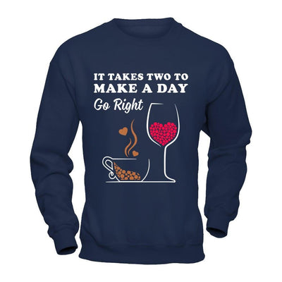 It Take Two To Make A Day Go Right-T-Shirt & Hoodie-Crewneck Sweatshirt-Navy