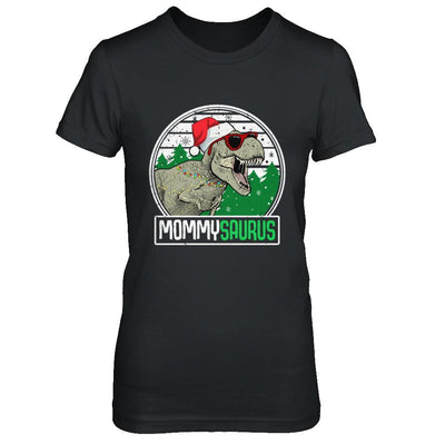 Mommysaurus Mommy Dinosaur T-Rex Family Christmas-T-Shirt & Sweatshirt-Women's T-Shirt-Black