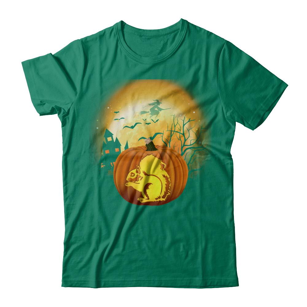 Pumpkin Squirrel Halloween Human Costume-T-Shirt & Hoodie-Classic T-Shirt-Kelly Green
