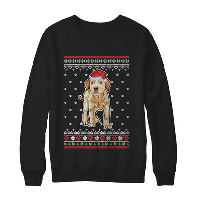 Labrador Christmas Ugly Sweater Lights Dog Xmas Gift-T-Shirt & Sweatshirt-Crewneck Sweatshirt-Black