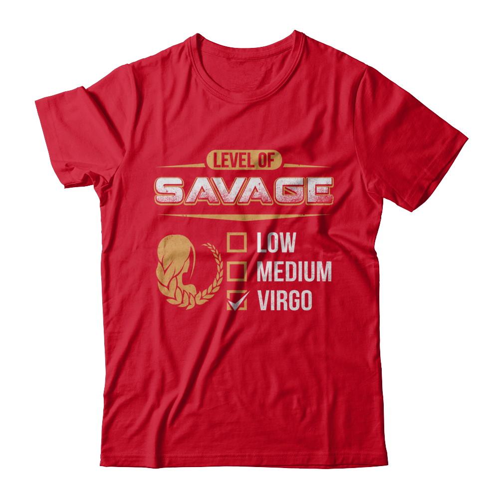 Level Of Savage Virgo-T-Shirt & Hoodie-Premium T-Shirt-Red
