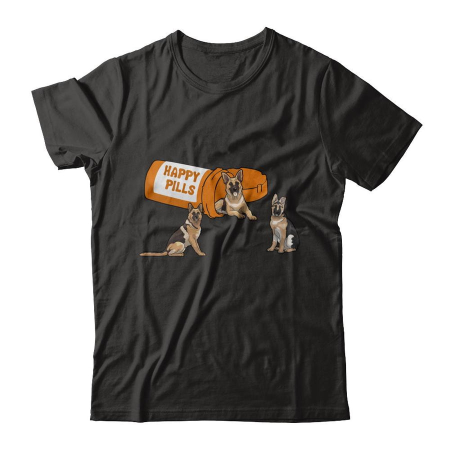 German Shepherd Happy Pills-T-Shirt & Hoodie-Premium T-Shirt-Black