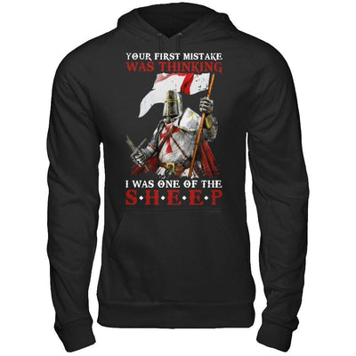 Knight Templar Your First Mistake Was Thinking I Was One Of The Sheep-T-Shirt & Hoodie-Pullover Hoodie-Black