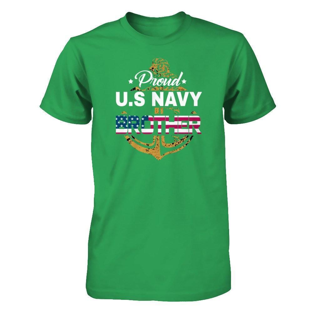 Proud US Navy Brother-T-Shirt & Hoodie-Premium T-Shirt-Kelly Green