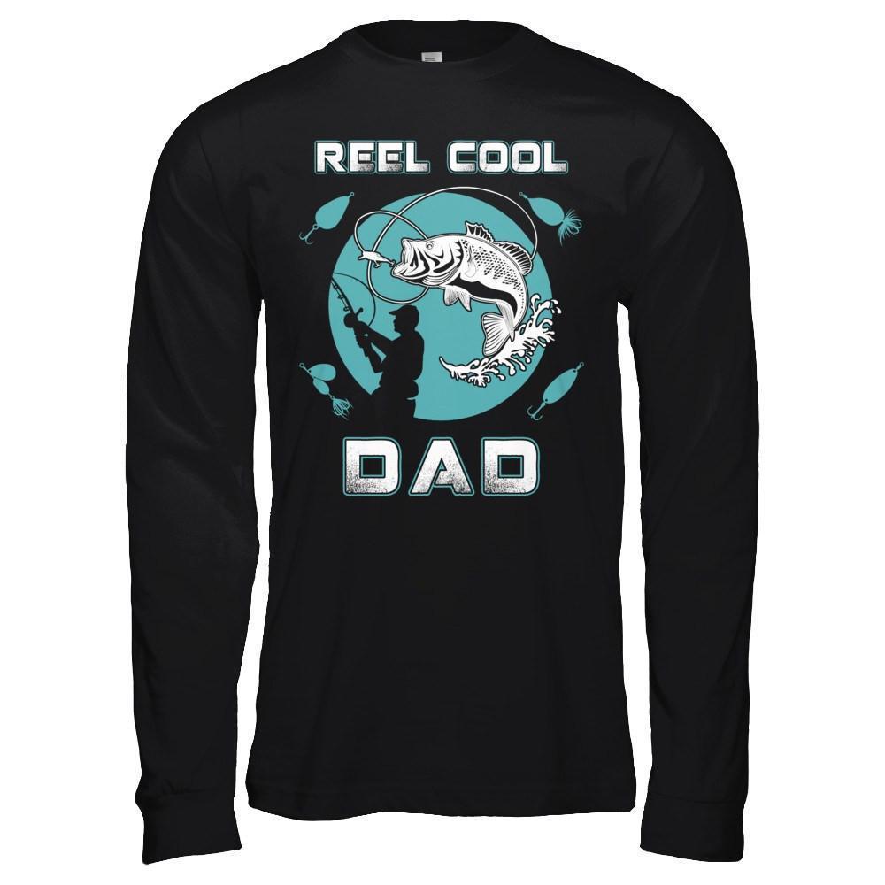 Reel Cool Dad-T-Shirt & Hoodie-Long Sleeve T-Shirt-Black