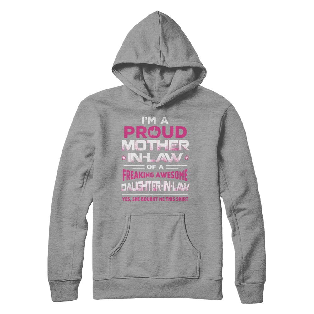Proud Mother-In-Law Freaking Awesome Daughter-In-Law-T-Shirt & Hoodie-Pullover Hoodie-Sport Grey