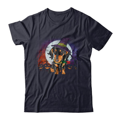 Cute Halloween Dachshund Puppy Pumpkins-T-Shirt & Sweatshirt-Premium T-Shirt-Midnight Navy