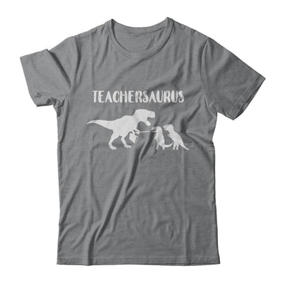 Teacher Funny Teachersaurus Dinosaur-T-Shirt & Hoodie-Classic T-Shirt-Sport Grey