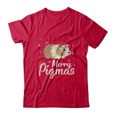 Merry Pigmas Funny Guinea Pig Santa Hat Christmas Gift-T-Shirt & Sweatshirt-Classic T-Shirt-Red