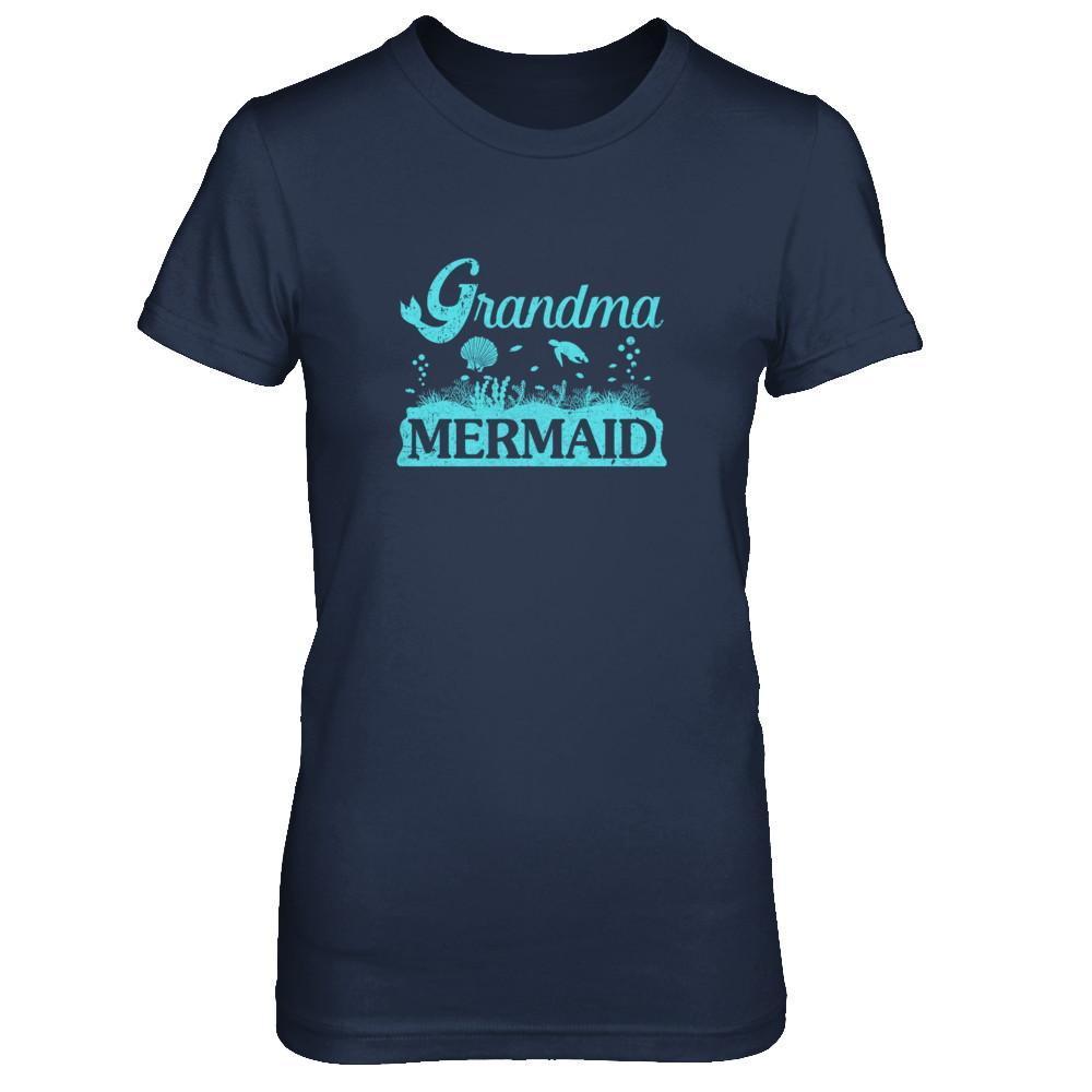 Grandma Mermaid-T-Shirt & Tank Top-Women's T-Shirt-Navy