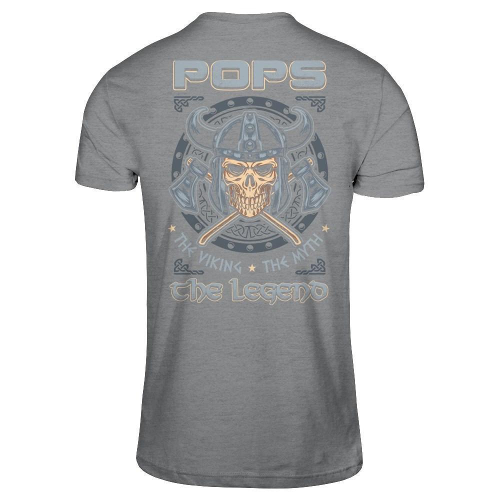 Pops The Viking The Myth The Legend-T-Shirt & Hoodie-Classic T-Shirt-Sport Grey