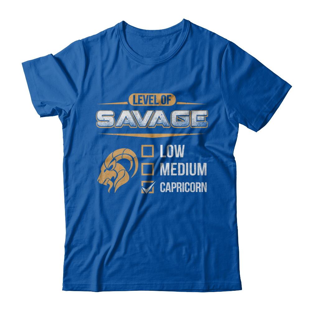 Level Of Savage Capricorn-T-Shirt & Hoodie-Premium T-Shirt-Royal