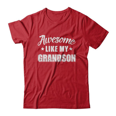 Awesome Like My Grandson Papa Grandma Fathers Mothers Day-T-Shirt & Hoodie-Classic T-Shirt-Red