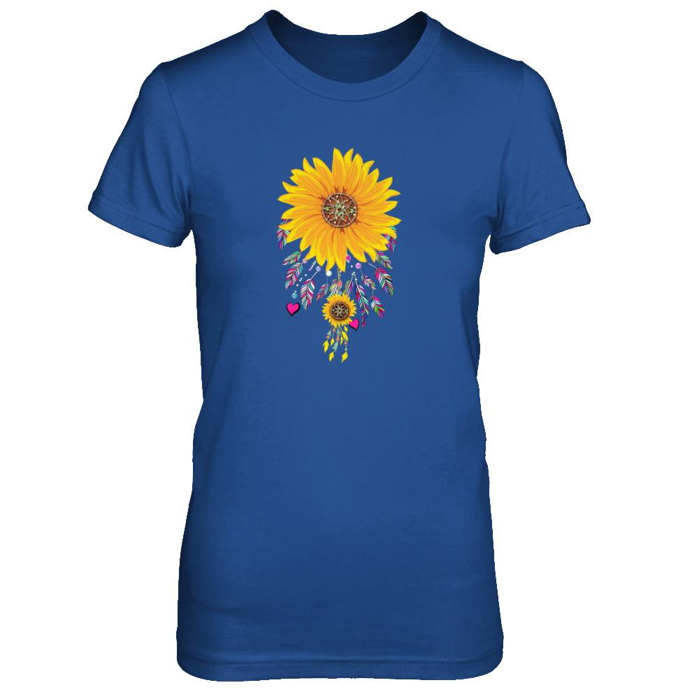 Native Dream Catcher Sunflower-T-Shirt & Tank Top-Women's T-Shirt-Royal