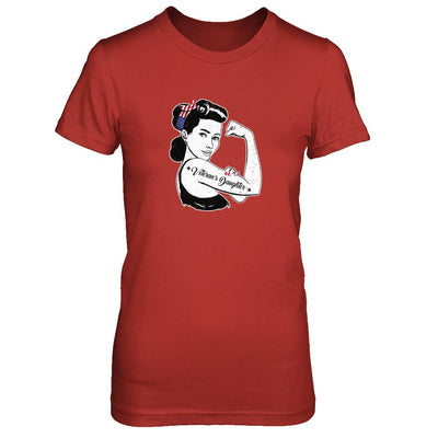 4Th Of July Veteran's Daughter From Dad Army-T-Shirt & Tank Top-Women's T-Shirt-Red