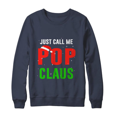 Santa Pop Claus Matching Family Christmas Pajamas-T-Shirt & Sweatshirt-Crewneck Sweatshirt-Navy