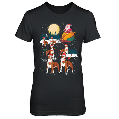 Dog Reindeer Pit bull Christmas Gift-T-Shirt & Sweatshirt-Women's T-Shirt-Black
