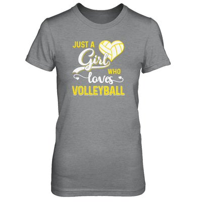 Just A Girl Who Loves Volleyball-T-Shirt & Tank Top-Women's T-Shirt-Sport Grey