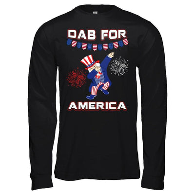 Funny Dabbing Uncle Independence Day 4Th Of July-T-Shirt & Hoodie-Long Sleeve T-Shirt-Black