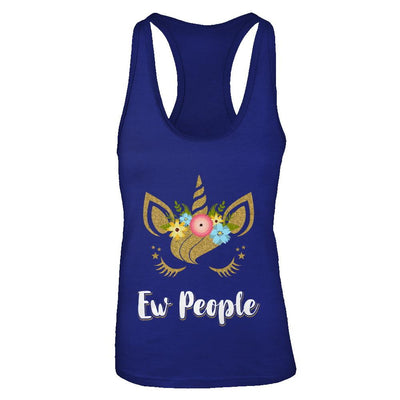 Ew People Unicorn-T-Shirt & Tank Top-Women's Ideal Racerback Tank-Royal
