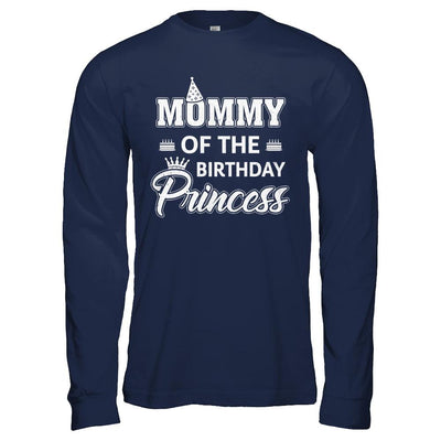 Mommy Of The Birthday Princess Mothers Day-T-Shirt & Hoodie-Long Sleeve T-Shirt-Navy