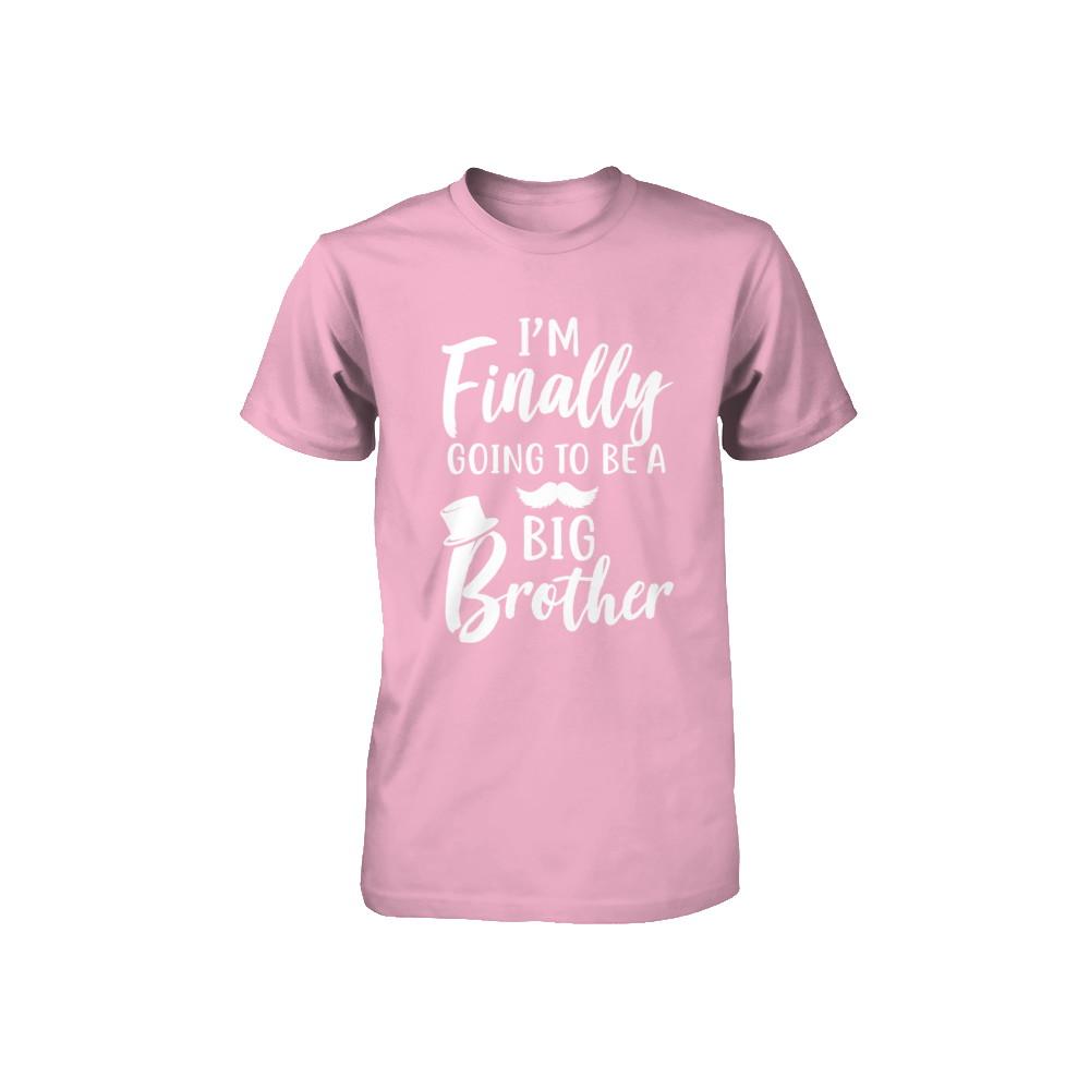 Cute I Am Finally Going To Be A Big Brother Youth-Youth Shirt-Toddler T-Shirt-Pink