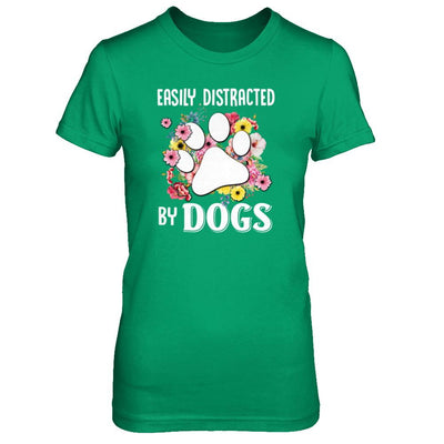 Easily Distracted By Dogs-T-Shirt & Tank Top-Women's T-Shirt-Irish Green