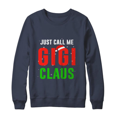 Santa Gigi Claus Matching Family Christmas Pajamas-T-Shirt & Sweatshirt-Crewneck Sweatshirt-Navy