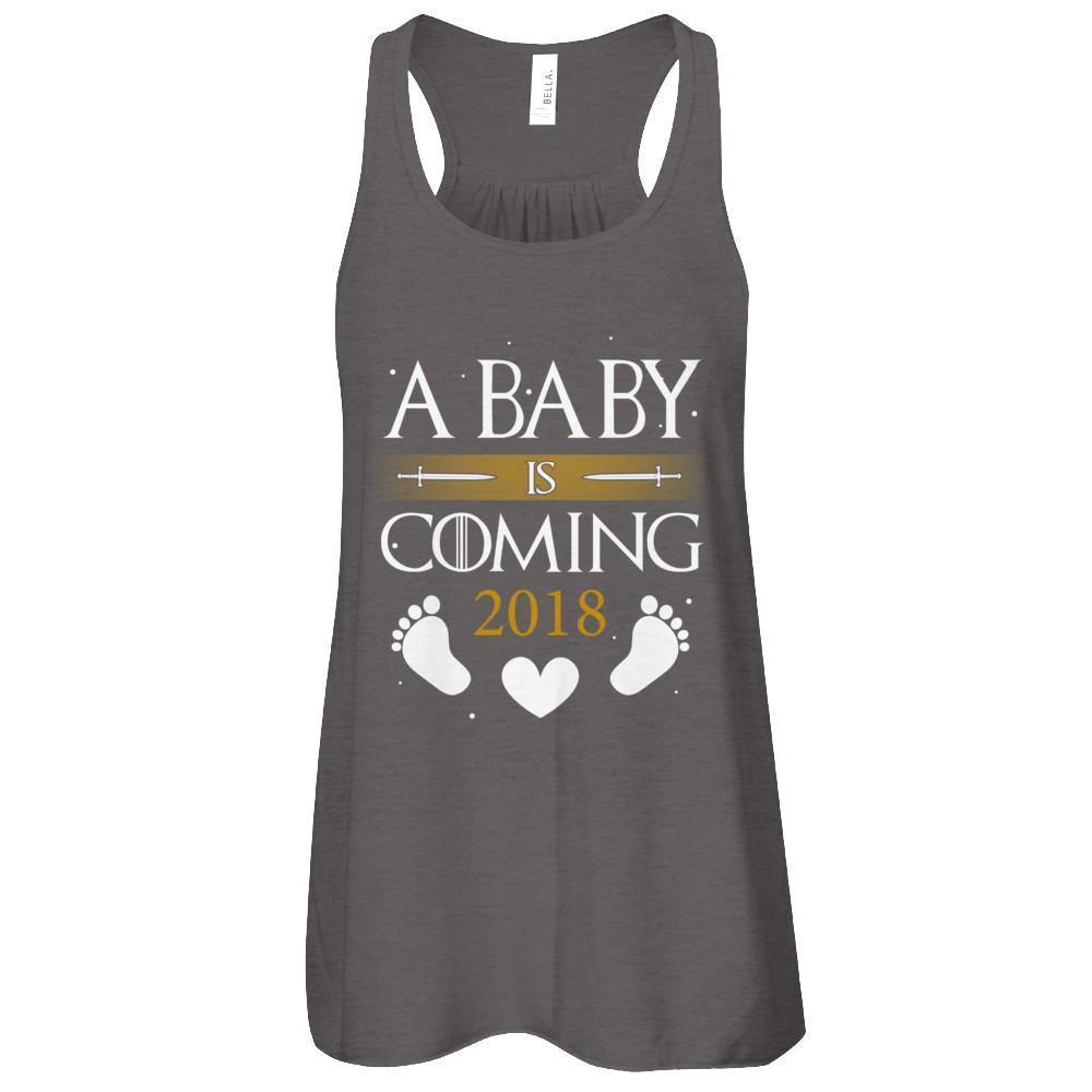 A Baby Is Coming 2018 Pregnancy Announcement-T-Shirt & Tank Top-
