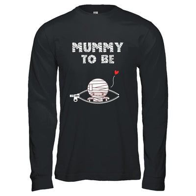 Cute Baby Mummy To Be Pregnant Halloween Costume-T-Shirt & Hoodie-Long Sleeve T-Shirt-Black