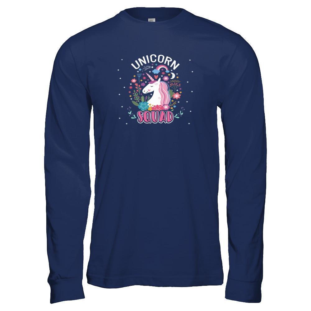 Unicorn Squad-T-Shirt & Tank Top-Long Sleeve T-Shirt-Navy