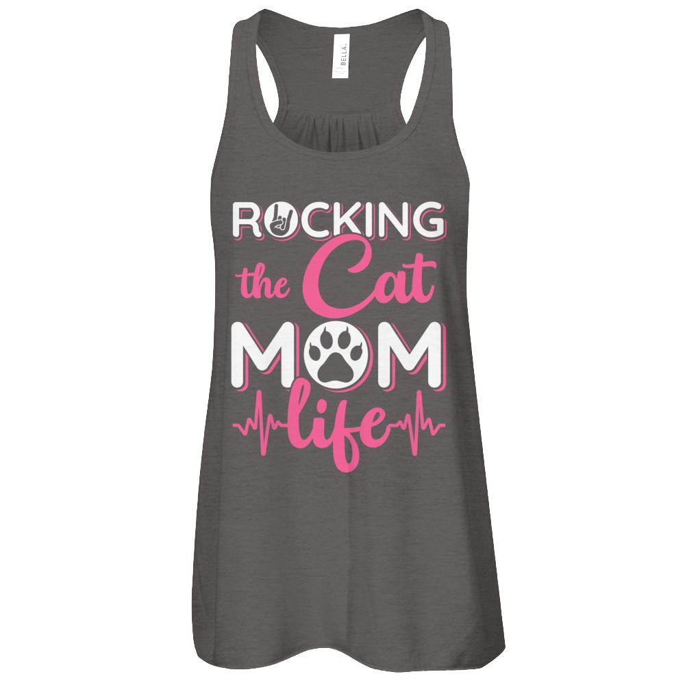Rocking The Cat Mom Life-T-Shirt & Tank Top-