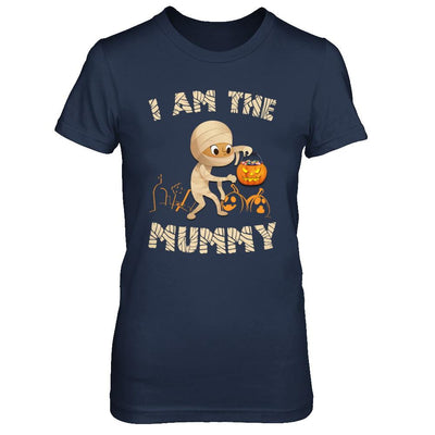 Matching Halloween Costume I Am The Mummy Mom-T-Shirt & Hoodie-Women's T-Shirt-Navy