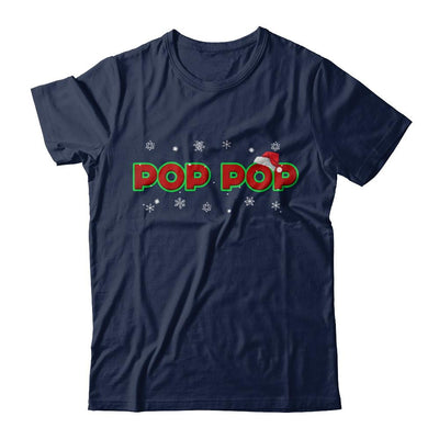 Pop Pop Christmas Santa Ugly Sweater Gift-T-Shirt & Sweatshirt-Classic T-Shirt-Navy