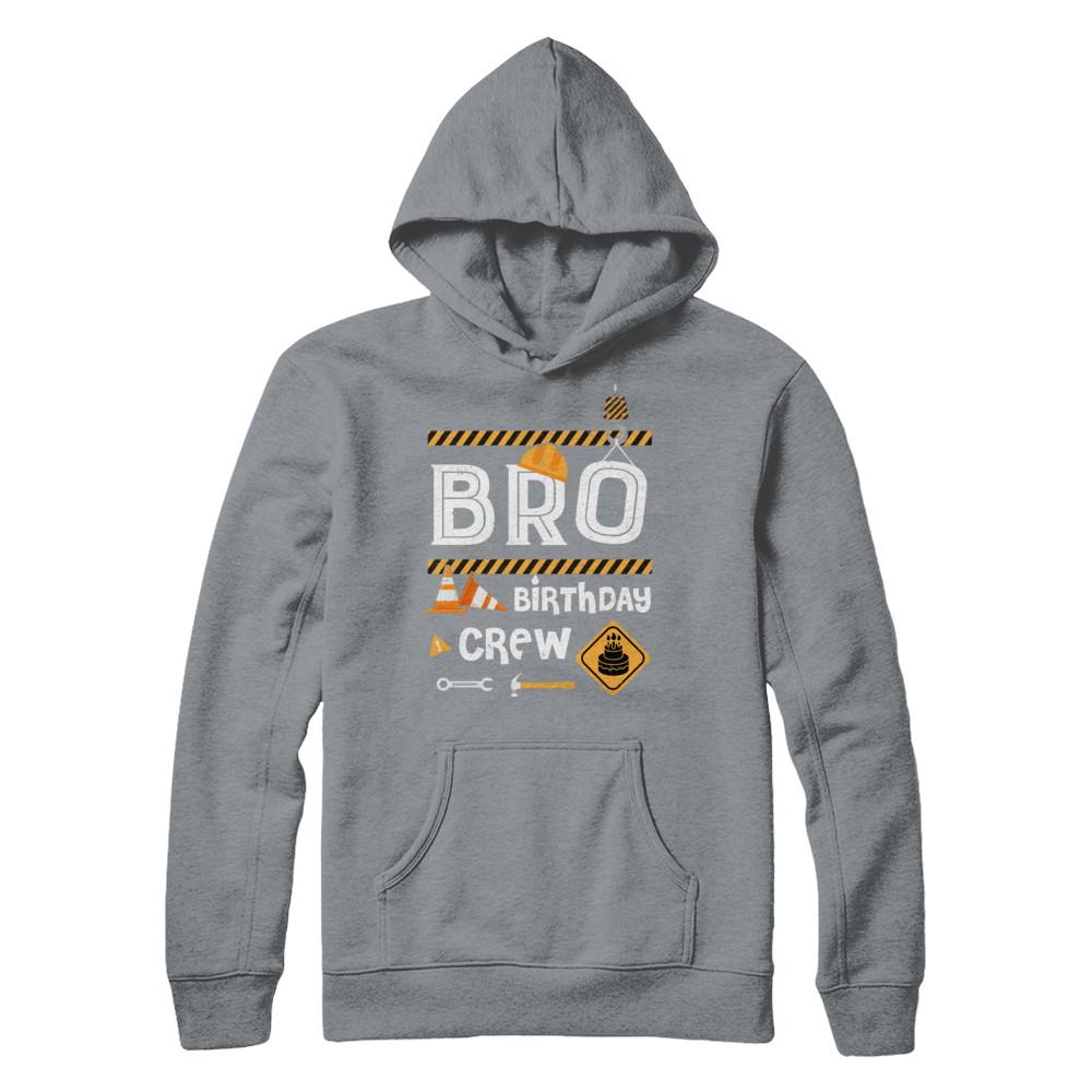 Brother Birthday Crew Construction Birthday Party Gift-T-Shirt & Hoodie-Pullover Hoodie-Light Steel