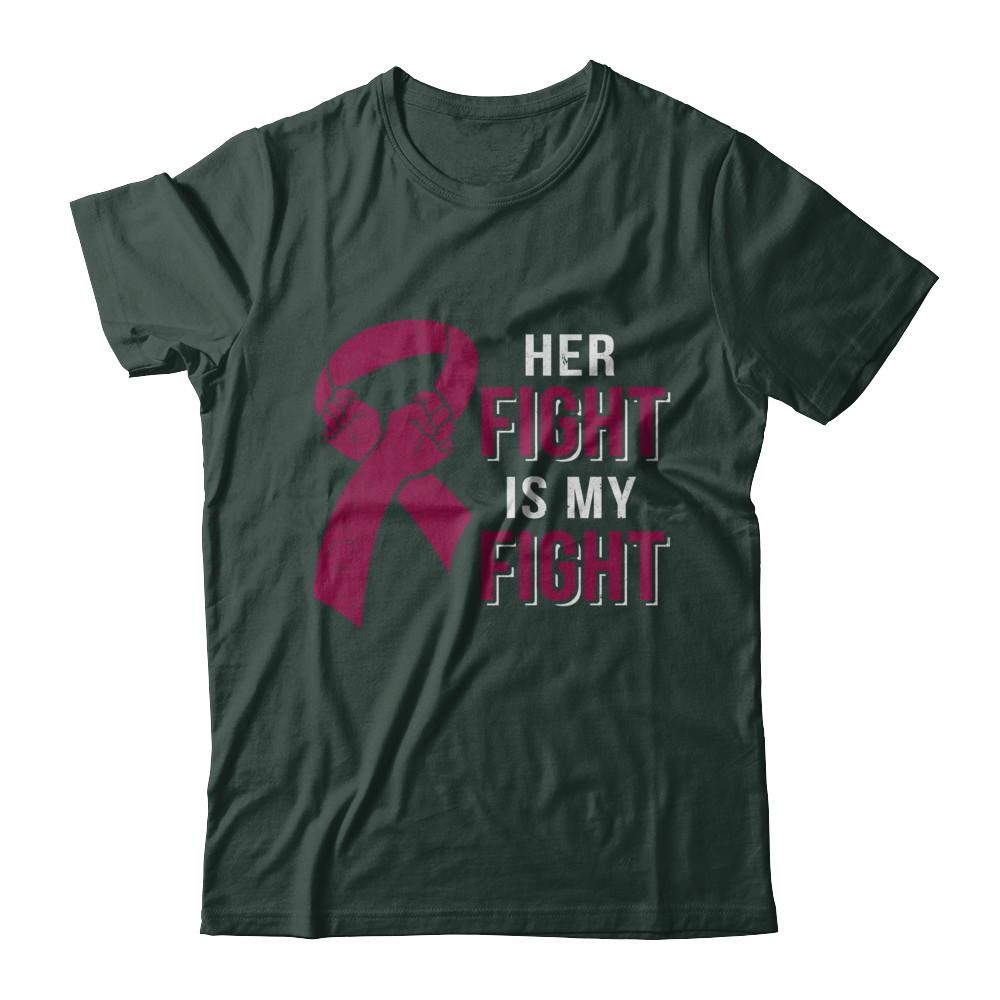 Her Fight Is My Fight Multiple Myeloma Awareness-T-Shirt & Hoodie-Classic T-Shirt-Forest Green