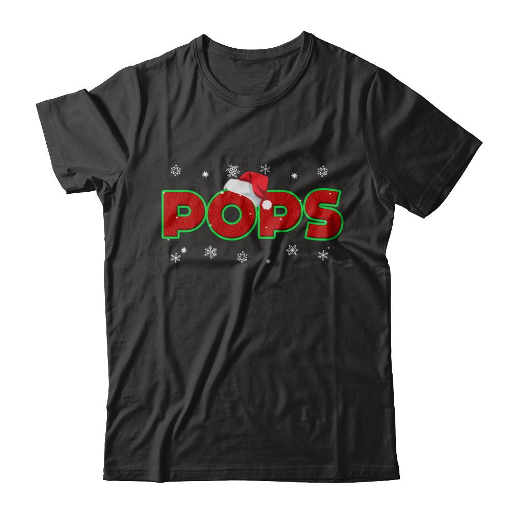 Pops Christmas Santa Ugly Sweater Gift-T-Shirt & Sweatshirt-Classic T-Shirt-Black