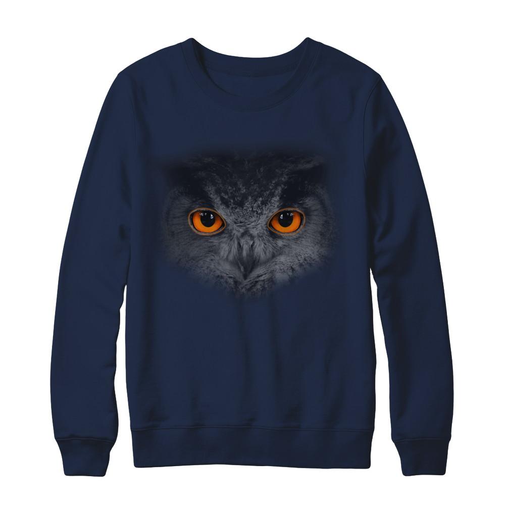 Cool Owl Happy Halloween-T-Shirt & Sweatshirt-Crewneck Sweatshirt-Navy