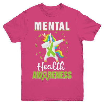 Inspirational Mental Health Awareness Unicorn Support Youth-Youth Shirt-Youth T-Shirt-Heliconia