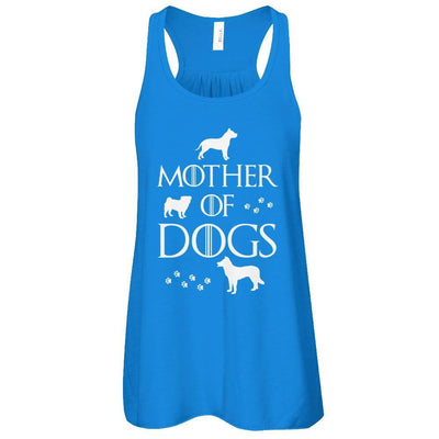 Mother Of Dogs Dog Lover-T-Shirt & Tank Top-Women's Flowy Racerback Tank-True Royal