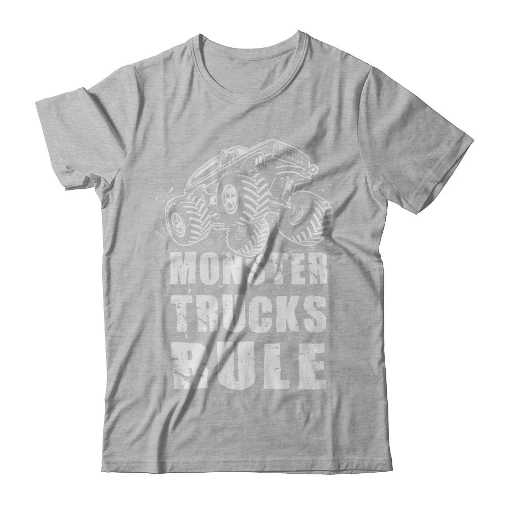 Monster Trucks Rule Mudding-T-Shirt & Hoodie-Premium T-Shirt-Heather Gray