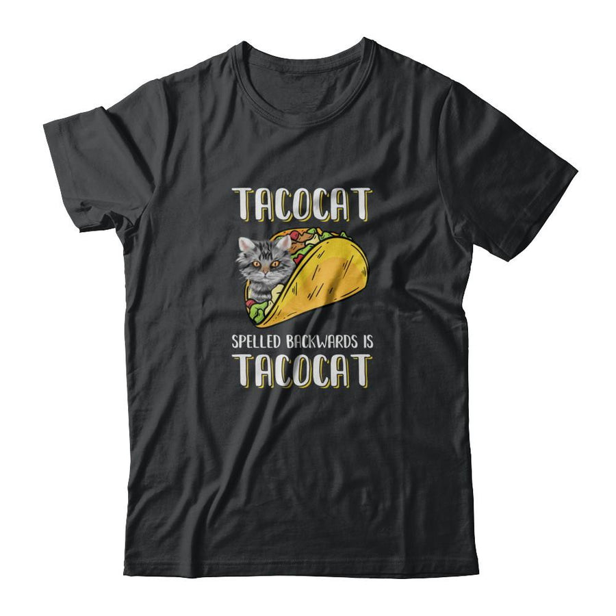 Tacocat Spelled Backwards Is Tacocat Tacos Cat-T-Shirt & Tank Top-Classic T-Shirt-Black