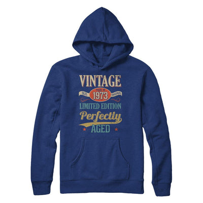 Vintage Premium Made In 1973 48th Birthday Gift-T-Shirt & Hoodie-Hanes - Heavyweight Pullover Hoodie-Deep Royal