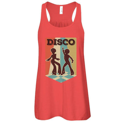 Classic Vintage Retro Style Disco Music-T-Shirt & Tank Top-Women's Flowy Racerback Tank-Red