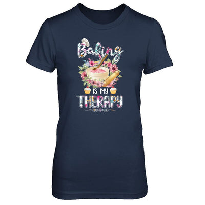 Baking Is My Therapy-T-Shirt & Tank Top-Women's T-Shirt-Navy