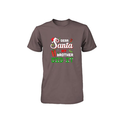 Dear Santa My Brother Did It Christmas-Youth Shirt-Youth T-Shirt-Asphalt