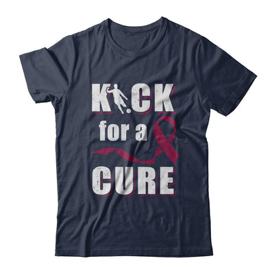 Kick For A Cure Soccer Multiple Myeloma Awareness-T-Shirt & Hoodie-Classic T-Shirt-Navy